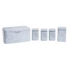 Kitchen and Dining Premier Canisters | White Marble Effect Storage Set