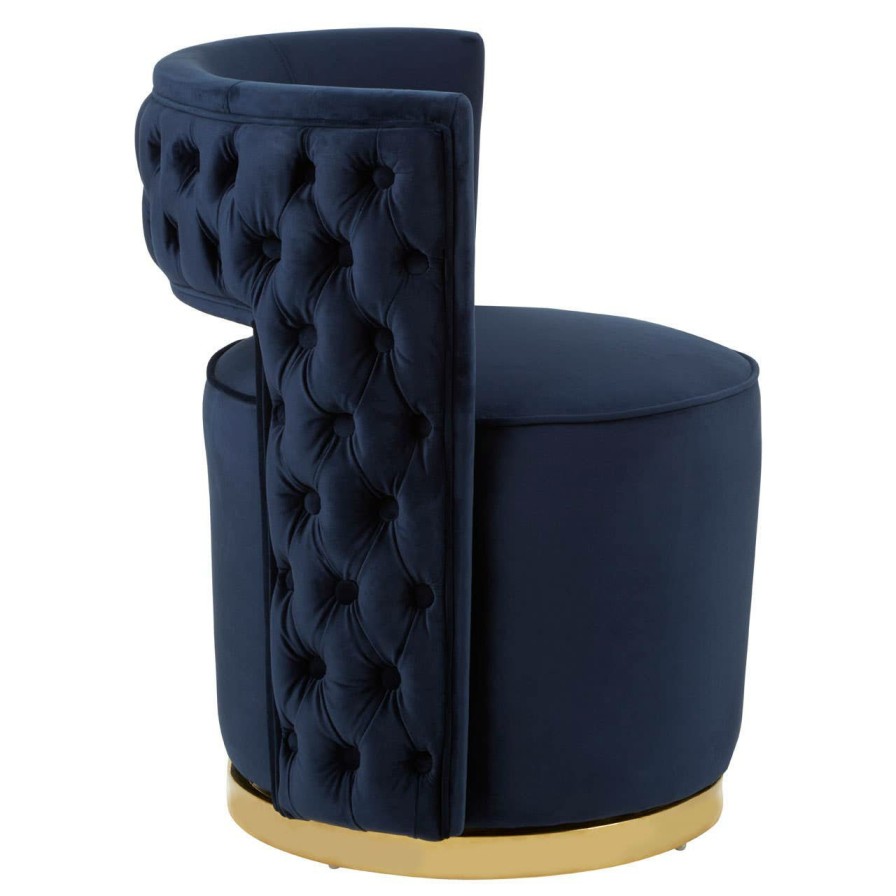 FURNITURE Fifty Five South Seating | Bola Blue Velvet Chair