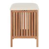 Bathe and Utility Premier Housekeeping | Walnut Wood Storage Stool