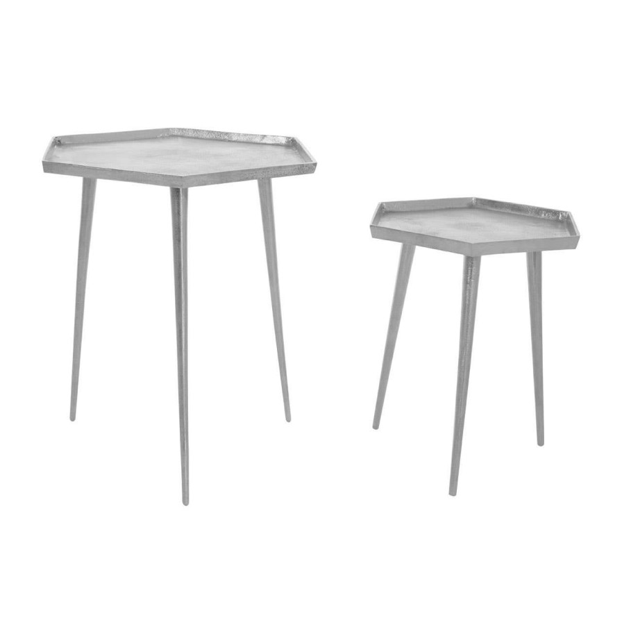 FURNITURE Fifty Five South Side Tables | Halle Set Of 2 Hexagonal Side Tables