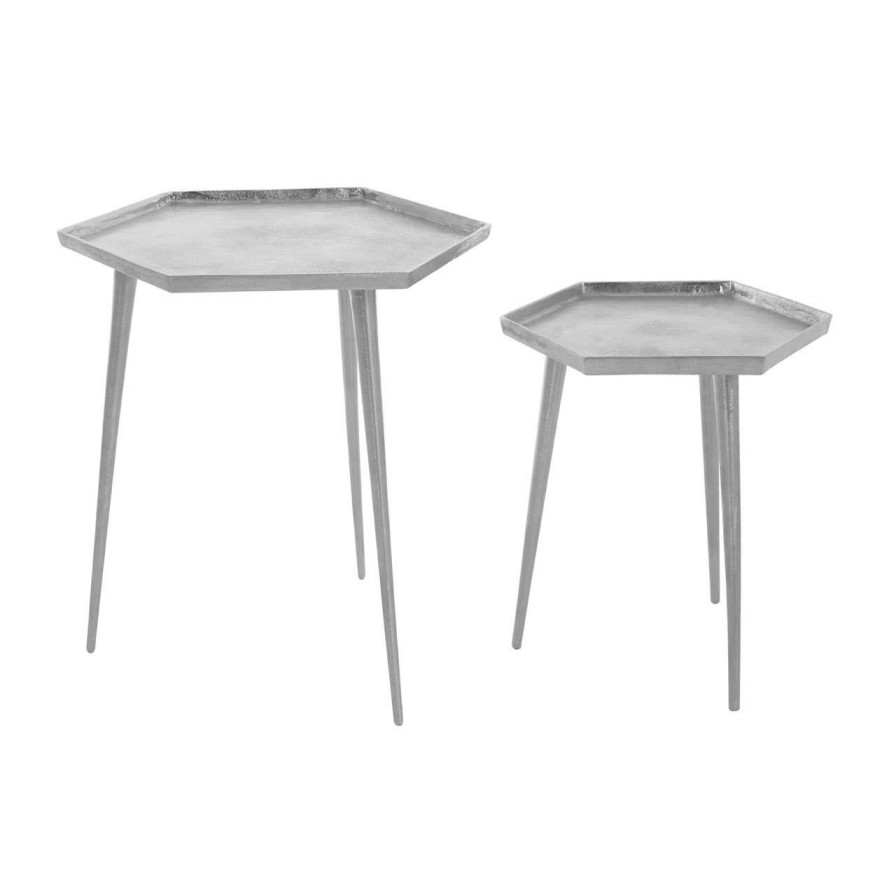 FURNITURE Fifty Five South Side Tables | Halle Set Of 2 Hexagonal Side Tables