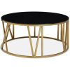 FURNITURE Fifty Five South Coffee Tables | Alana Coffee Table With Gold Finish Frame