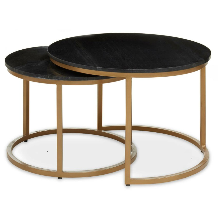 FURNITURE Fifty Five South Nesting Tables | Nest Of Two Varana Round Tables