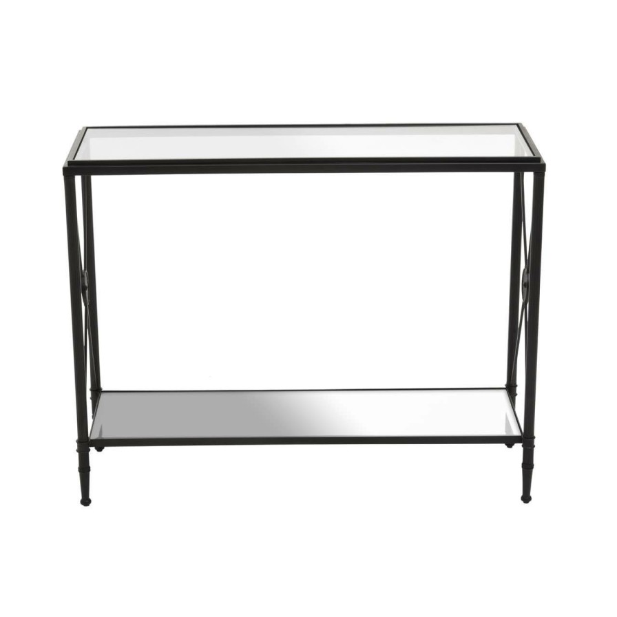 FURNITURE Fifty Five South Console Tables | Axis Console Table With Black Finish Frame