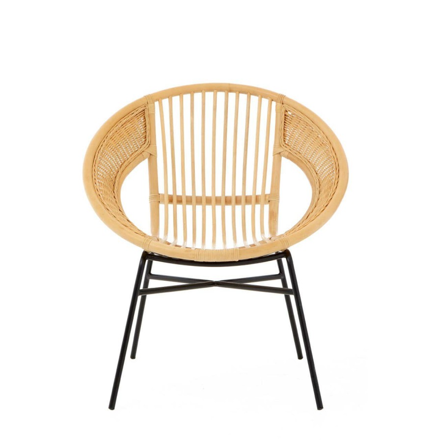 FURNITURE Premier Conservatory | Lagom Natural Rattan And Black Iron Chair