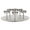 Accessories Fifty Five South Candles and Holders | Akola Silver Round 6 Pillar Candle Holder