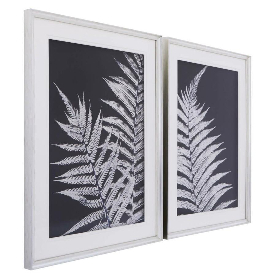 Accessories Fifty Five South Wall Art and Canvases and Hangings | Nason Set Of Two Leaf Print Wall Art