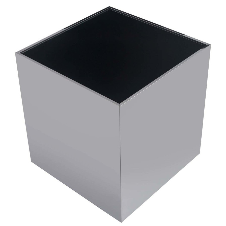 FURNITURE Fifty Five South Side Tables | Carlox Square Chrome Finish Side Table