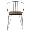 FURNITURE Premier Seating | District Chrome Metal And Elm Wood Arm Chair