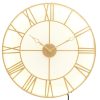 Accessories Fifty Five South Wall Clocks | Genova Small Gold And White Led Wall Clock