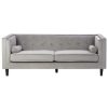 FURNITURE Premier Seating | Felisa 3 Seat Grey Velvet Sofa