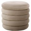 FURNITURE Fifty Five South Seating | Helen Mink Velvet Round Footstool