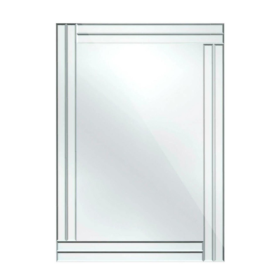 Bathe and Utility Premier Mirrors | Bevelled Edge Mirror With Double Line Frame