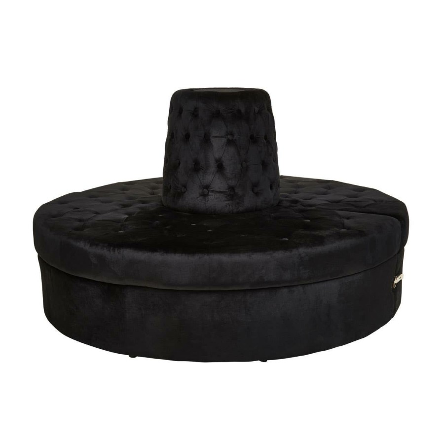 FURNITURE Fifty Five South Sofas | Hartford Black Tufted Round Sofa