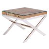 FURNITURE Fifty Five South Side Tables | Kerala Natural Top End Table With Cross Base