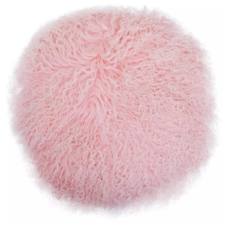 Accessories Bosie Cushions | Bosie Round Pink Fur Cushion