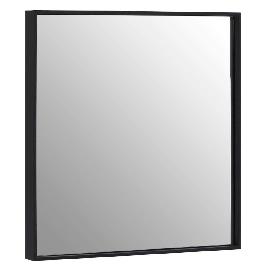 Bathe and Utility Premier Mirrors | Matt Black Large Square Wall Mirror