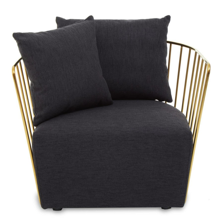 FURNITURE Fifty Five South Seating | Azalea Black Fabric Chair