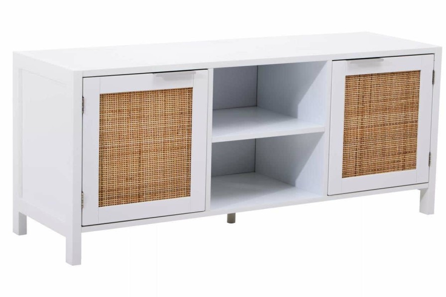 FURNITURE Premier Storage | Sherman White Wood Media Unit