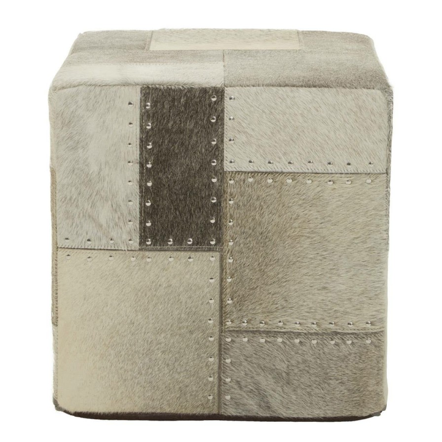 FURNITURE Bosie Seating | Safira Grey Pouffe