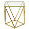 FURNITURE Premier Side Tables | Allure Small Gold Finish Twist End Side Table