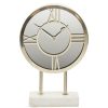 Accessories Fifty Five South Mantel Clocks | Mateo White Marble Base Clock