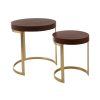 FURNITURE Fifty Five South Nesting Tables | Villi Walnut Wood Nesting Tables