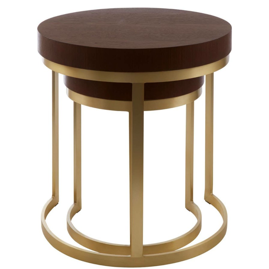 FURNITURE Fifty Five South Nesting Tables | Villi Walnut Wood Nesting Tables