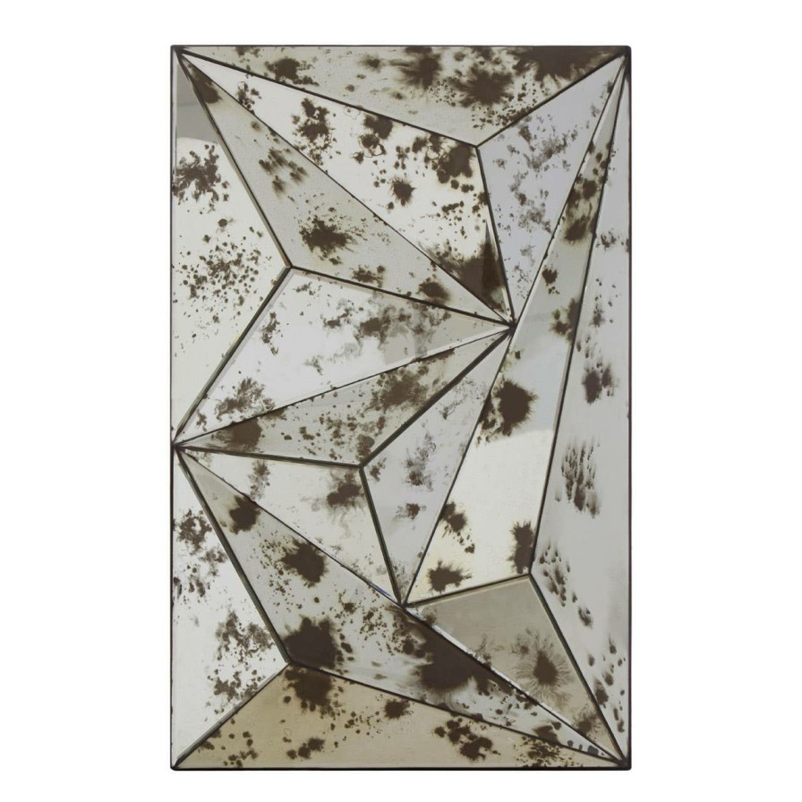 Bathe and Utility Fifty Five South Mirrors | Riza 3D Triangular And Speckled Wall Mirror