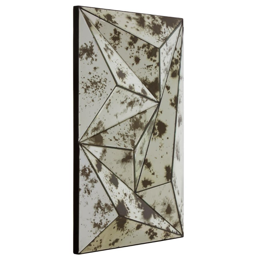 Bathe and Utility Fifty Five South Mirrors | Riza 3D Triangular And Speckled Wall Mirror