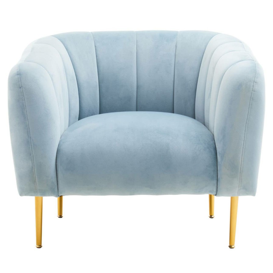 FURNITURE Fifty Five South Armchairs | Yasmeen Blue Velvet Armchair