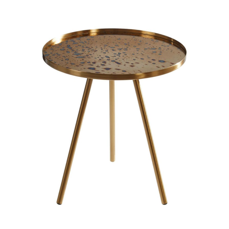 FURNITURE Premier Side Tables | Corra Gold Finish Side Table