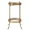 FURNITURE Premier Side Tables | Reza Gold Finish Mirrored Tray Table