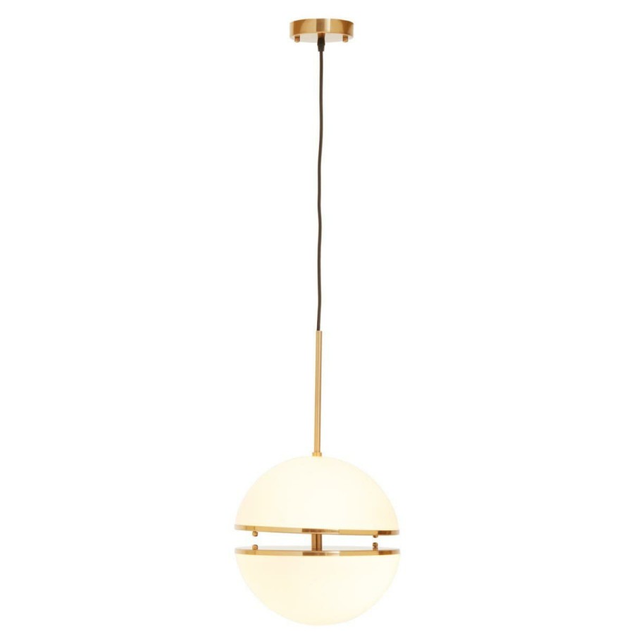 Accessories Fifty Five South Ceiling Lights | Abira Brushed Brass Pendant Light