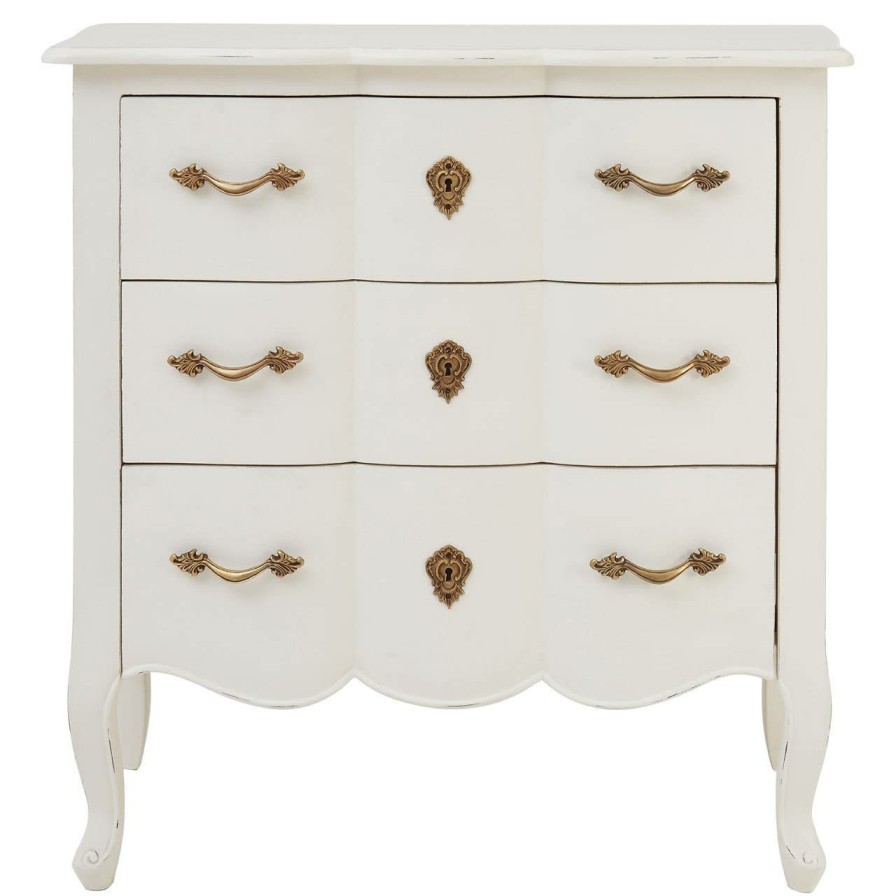 FURNITURE Fifty Five South Chest of Drawers | Loire 3 Drawer White Chest