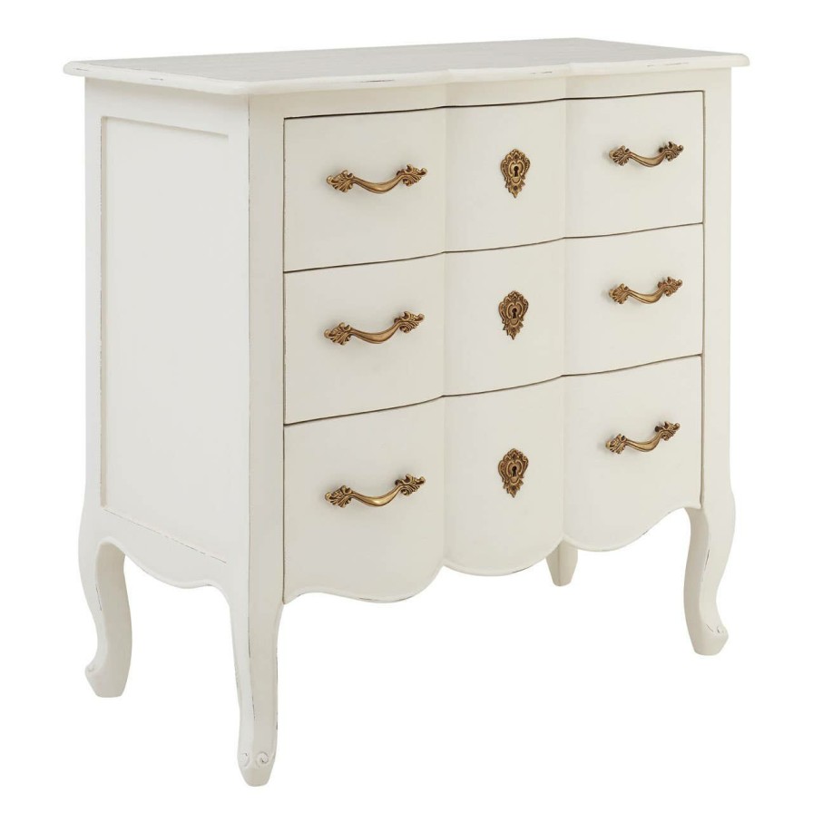 FURNITURE Fifty Five South Chest of Drawers | Loire 3 Drawer White Chest