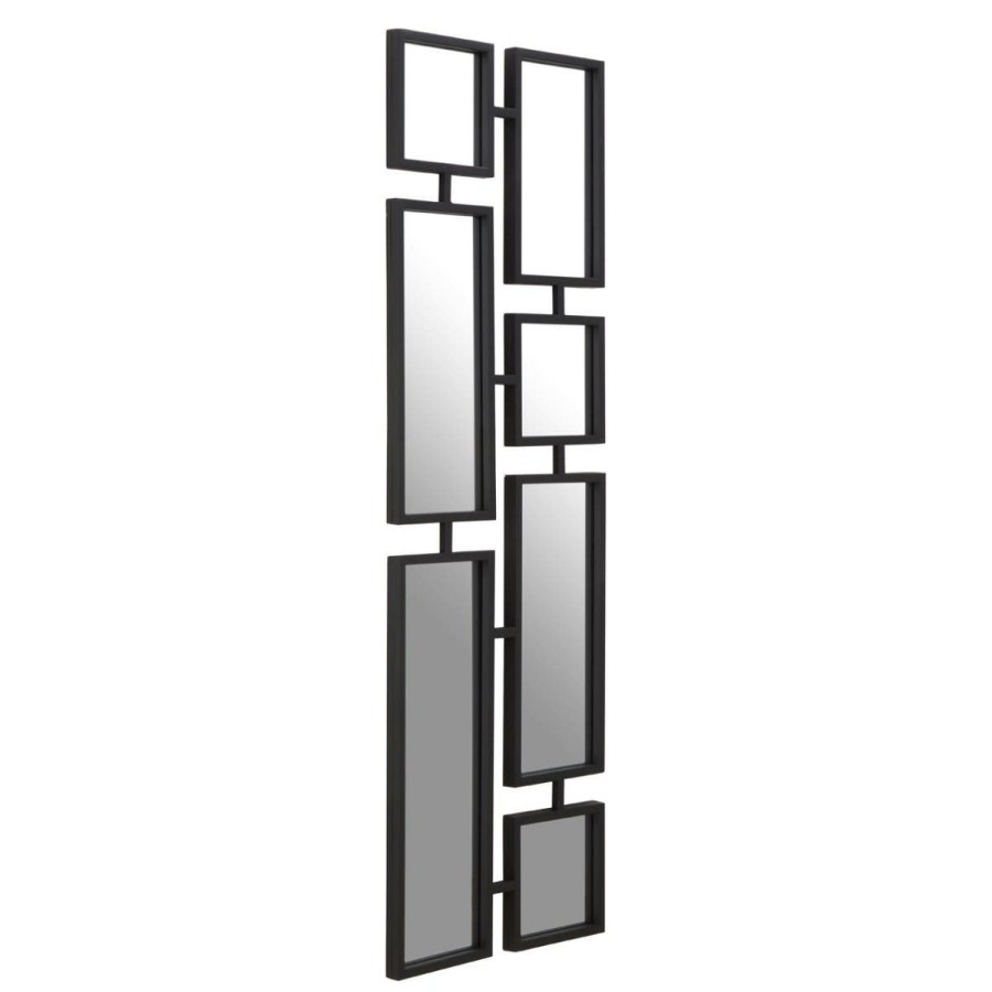 Bathe and Utility Fifty Five South Mirrors | Beauly Black Finish Iron Wall Mirror