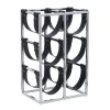 Kitchen and Dining Fifty Five South Wine Racks | Mixology Six Bottle Silver Finish Wine Rack