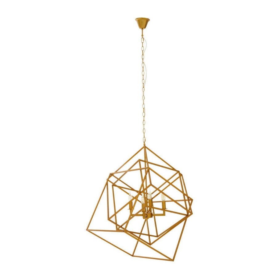 Accessories Fifty Five South Ceiling Lights | Kamara Brass Finish Four Bulb Pendant Light