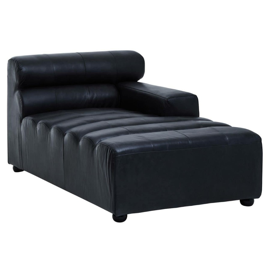 FURNITURE Fifty Five South Seating | King Left Arm Leather Chaise