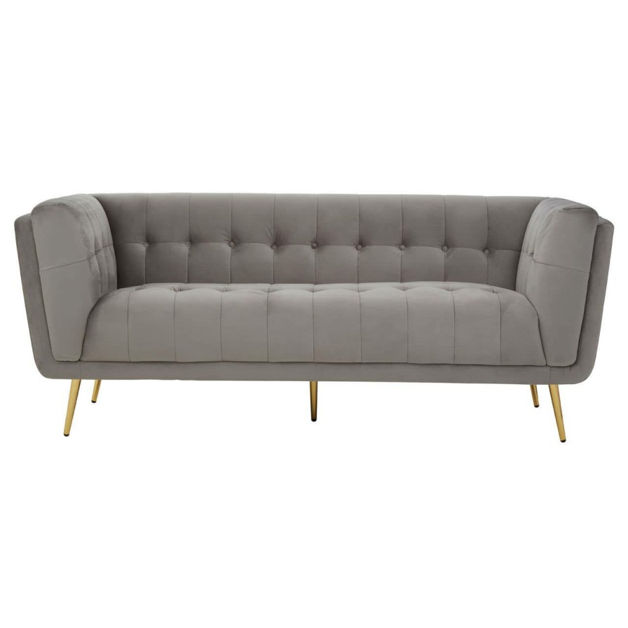 FURNITURE Premier Sofas | Harita Grey Velvet Sofa