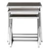 FURNITURE Fifty Five South Nesting Tables | Ackley Nest Of 3 Tables With Silver Frames