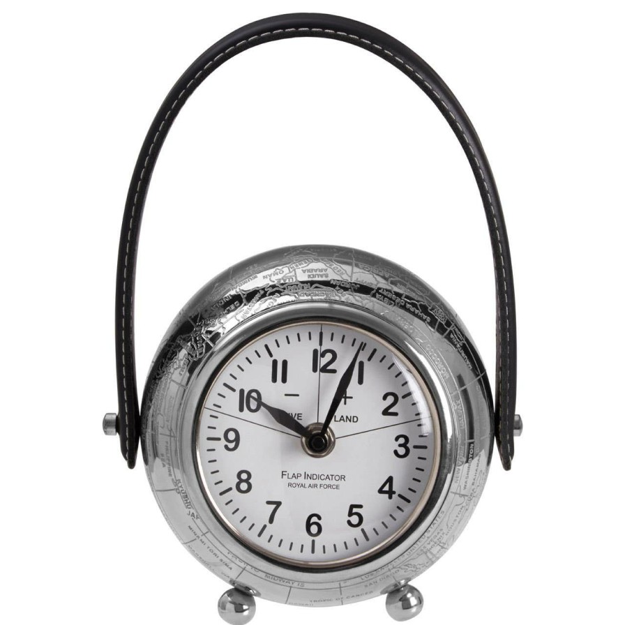 Accessories Fifty Five South Desk and Bedside Clocks | Globe Small Table Clock