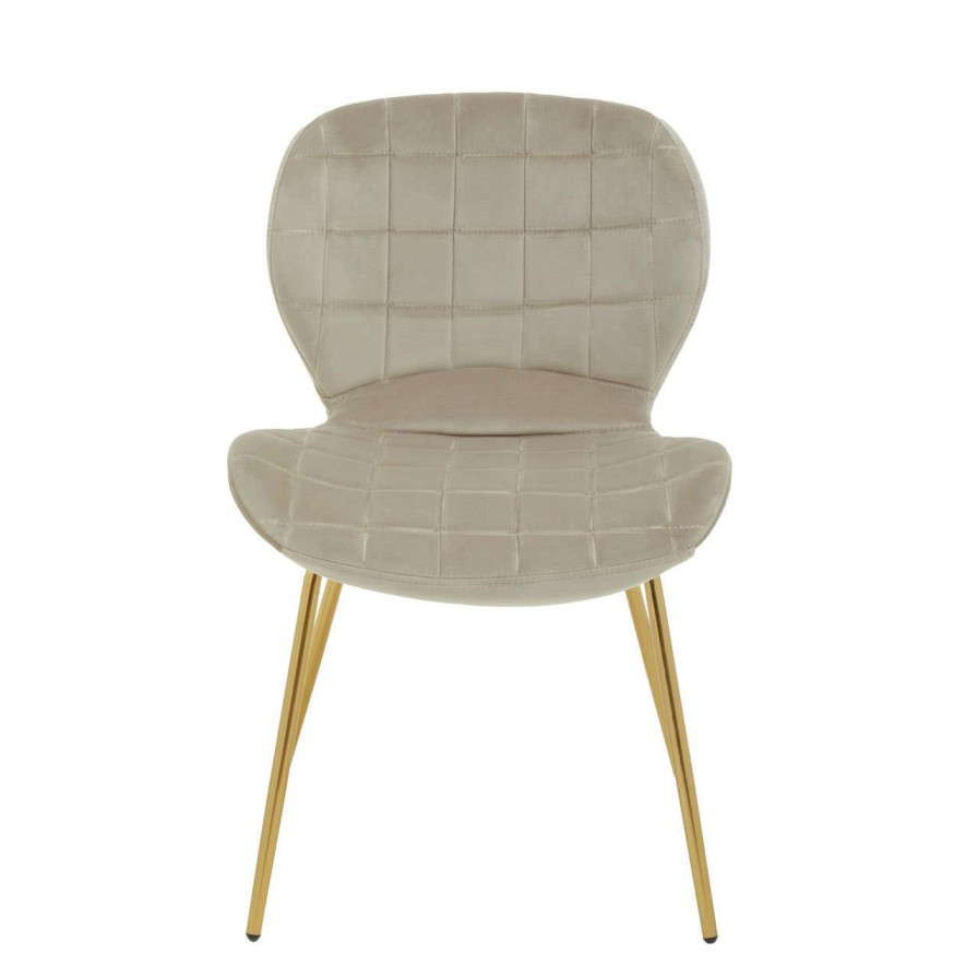 FURNITURE Premier Seating | Warton Mink Velvet Dining Chair