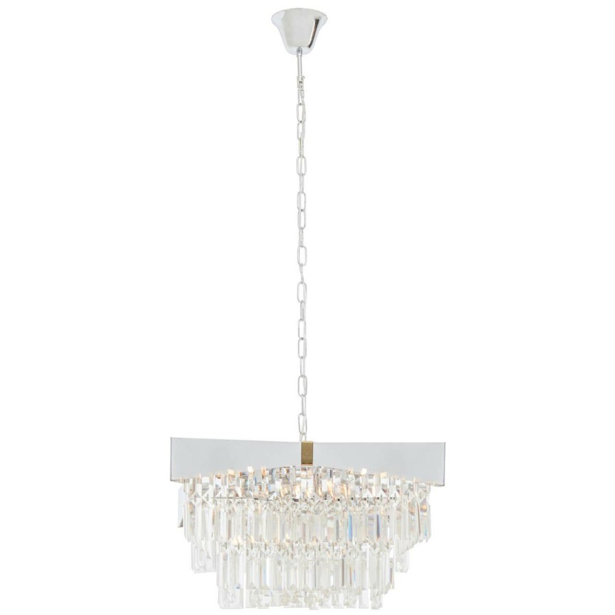 Accessories Fifty Five South Chandeliers | Babylon Six Bulb Chrome Chandelier