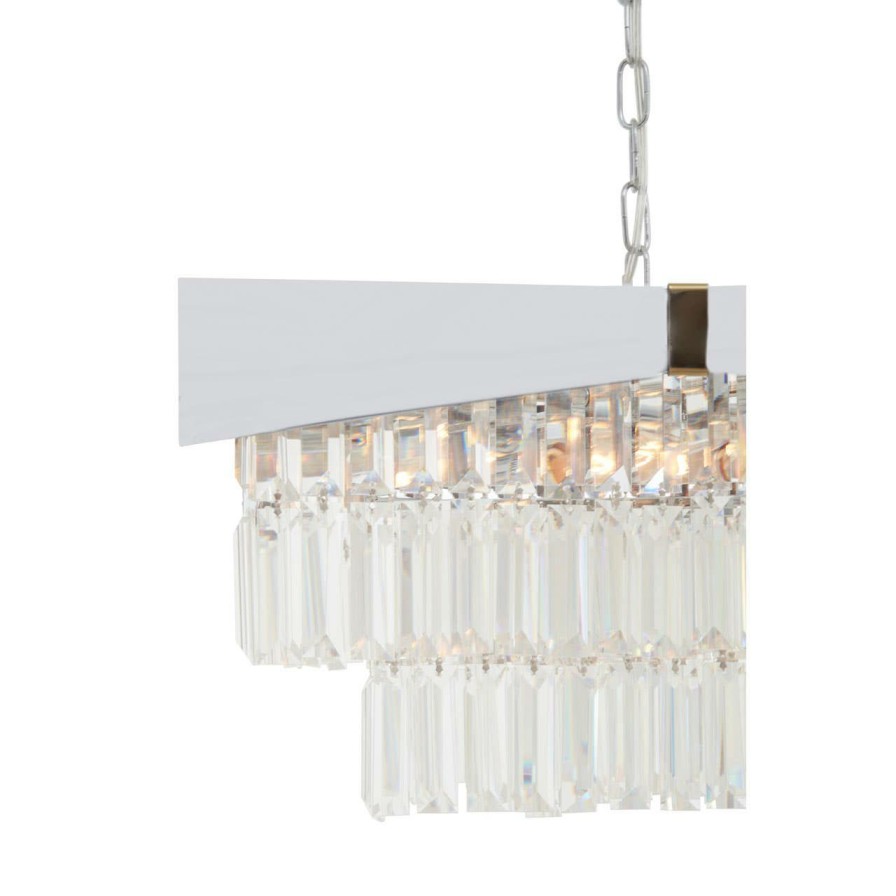 Accessories Fifty Five South Chandeliers | Babylon Six Bulb Chrome Chandelier