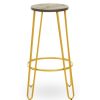 FURNITURE Premier Bar Seating | District Gold Finish Metal Frame Bar Stool