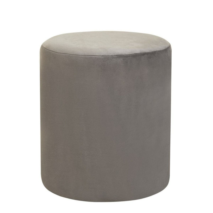 FURNITURE Premier Stools | Haley Grey Round Stool