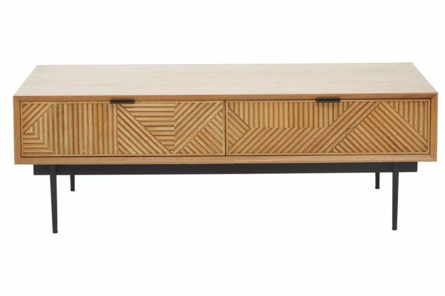 FURNITURE Fifty Five South Coffee Tables | Jakara Natural Finish Wooden Coffee Table