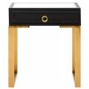 FURNITURE Fifty Five South Side Tables | Cardoba Black Shagreen Side Table